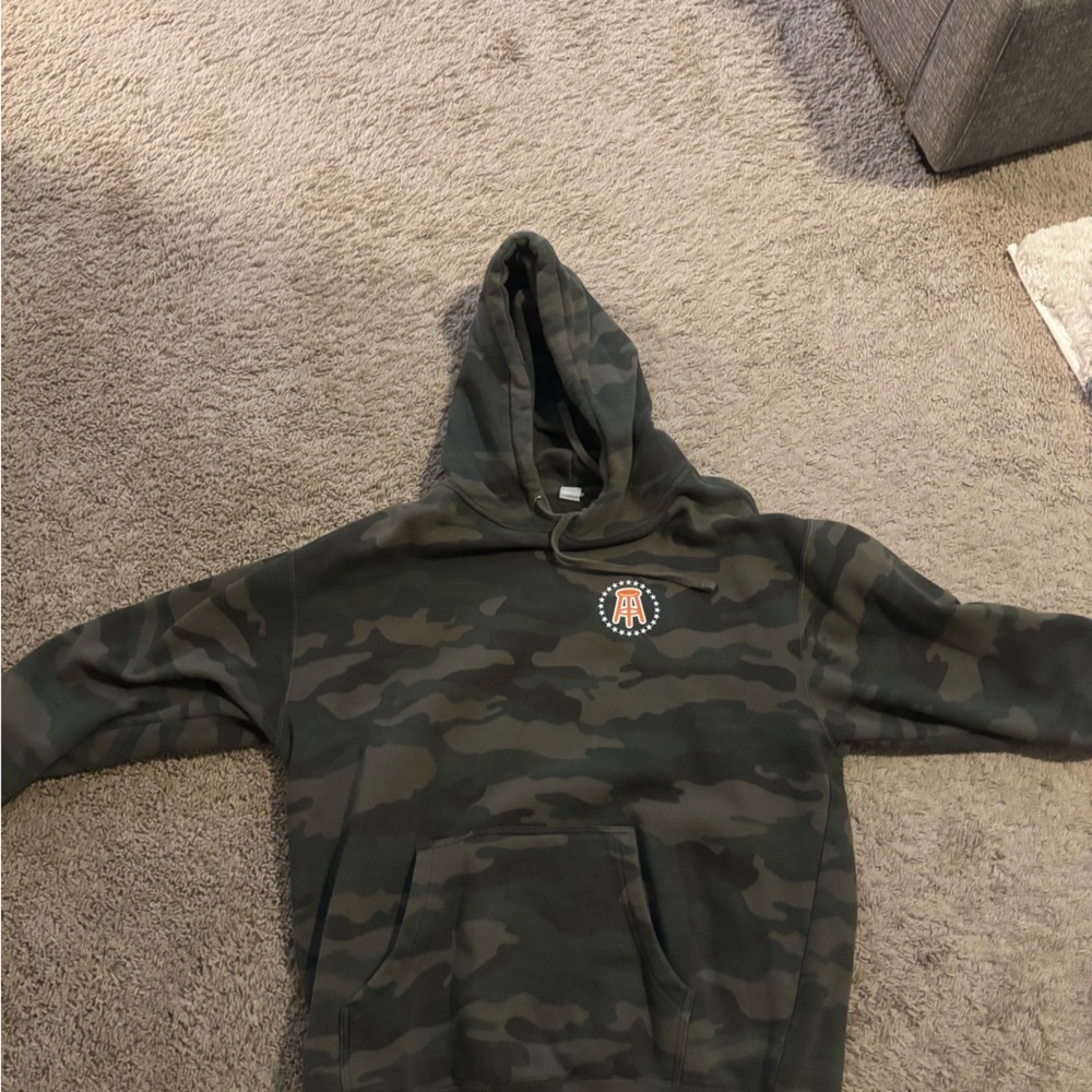 Barstool Sports Camo Camouflage Hoodie Hooded Large Sweatshirt